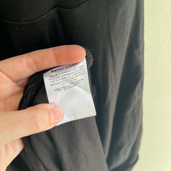 NWT! REFORMATION Rou Knit Black Dress Size Medium - Picture 5 of 7